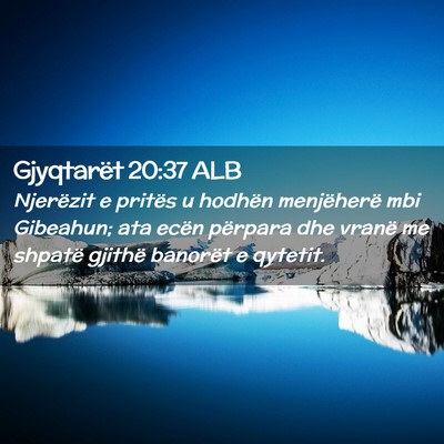 Picture 02 - Gjyqtarët 20:37 ALB - Njerëzit e pritës u hodhën menjëherë mbi - Bible Verse Picture