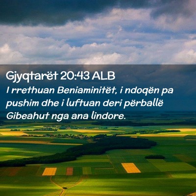 Picture 02 - Gjyqtarët 20:43 ALB - I rrethuan Beniaminitët, i ndoqën pa pushim dhe - Bible Verse Picture