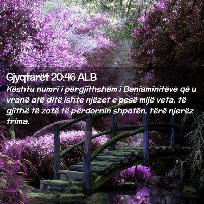 Picture 02 - Gjyqtarët 20:46 ALB - Kështu numri i përgjithshëm i Beniaminitëve - Bible Verse Picture