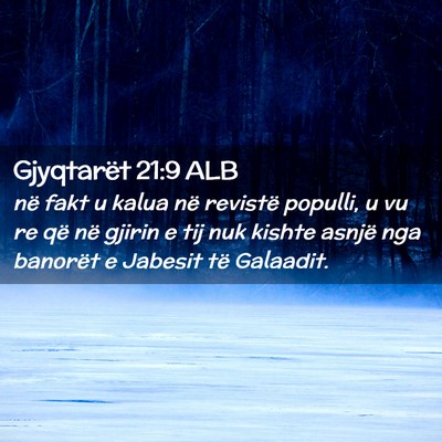 Picture 02 - Gjyqtarët 21:9 ALB - në fakt u kalua në revistë populli, u vu re - Bible Verse Picture
