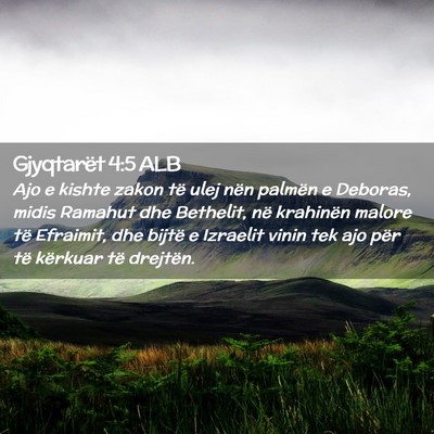 Picture 02 - Gjyqtarët 4:5 ALB - Ajo e kishte zakon të ulej nën palmën e - Bible Verse Picture