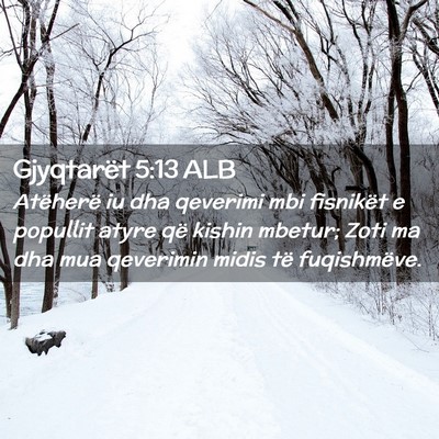 Picture 02 - Gjyqtarët 5:13 ALB - Atëherë iu dha qeverimi mbi fisnikët e - Bible Verse Picture