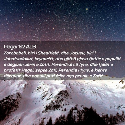 Picture 02 - Hagai 1:12 ALB - Zorobabeli, biri i Shealtielit, dhe Jozueu, biri - Bible Verse Picture