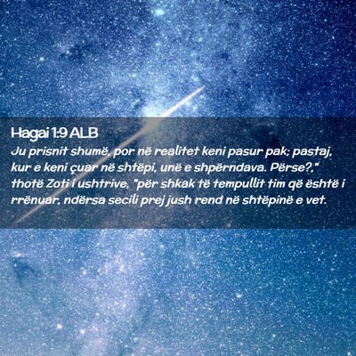 Picture 02 - Hagai 1:9 ALB - Ju prisnit shumë, por në realitet keni pasur - Bible Verse Picture