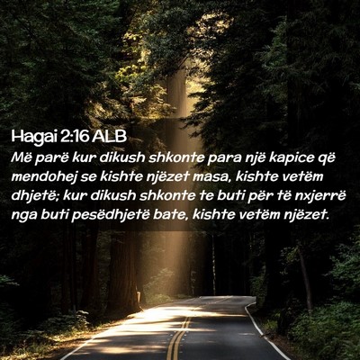 Picture 02 - Hagai 2:16 ALB - Më parë kur dikush shkonte para një kapice që - Bible Verse Picture