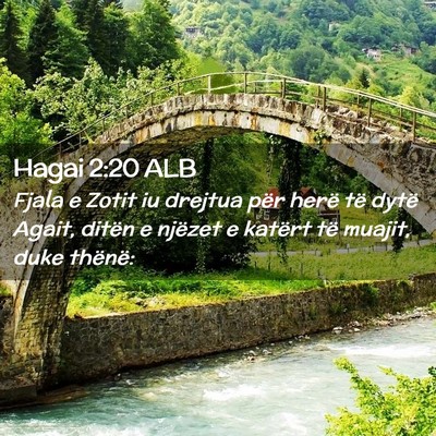 Picture 02 - Hagai 2:20 ALB - Fjala e Zotit iu drejtua për herë të dytë - Bible Verse Picture