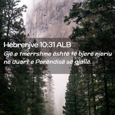 Picture 02 - Hebrenjve 10:31 ALB - Gjë e tmerrshme është të bjerë njeriu në - Bible Verse Picture