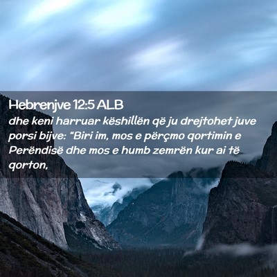 Picture 02 - Hebrenjve 12:5 ALB - dhe keni harruar këshillën që ju drejtohet - Bible Verse Picture