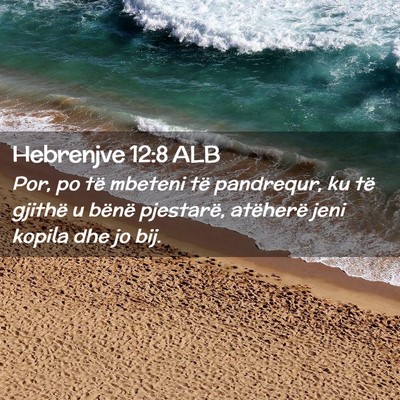 Picture 02 - Hebrenjve 12:8 ALB - Por, po të mbeteni të pandrequr, ku të gjithë - Bible Verse Picture