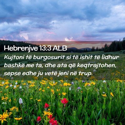 Picture 02 - Hebrenjve 13:3 ALB - Kujtoni të burgosurit si të ishit të lidhur - Bible Verse Picture