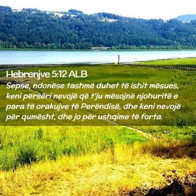 Picture 02 - Hebrenjve 5:12 ALB - Sepse, ndonëse tashmë duhet të ishit mësues, - Bible Verse Picture