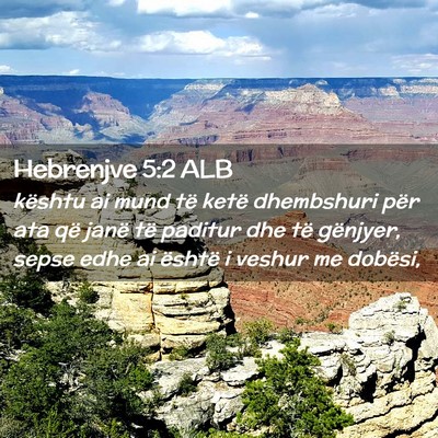 Picture 02 - Hebrenjve 5:2 ALB - kështu ai mund të ketë dhembshuri për ata që - Bible Verse Picture