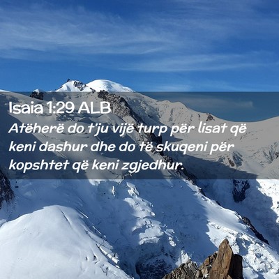 Picture 02 - Isaia 1:29 ALB - Atëherë do t’ju vijë turp për lisat që - Bible Verse Picture