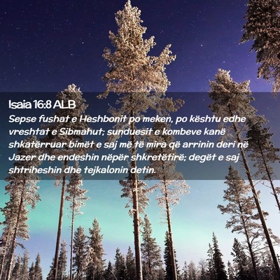 Picture 02 - Isaia 16:8 ALB - Sepse fushat e Heshbonit po meken, po kështu - Bible Verse Picture