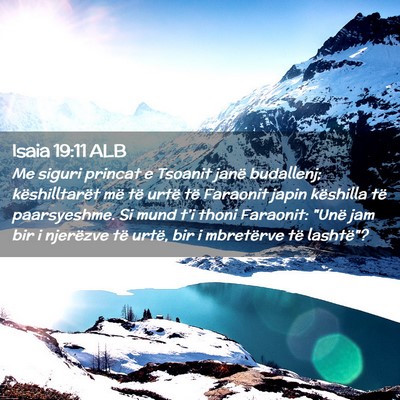 Picture 02 - Isaia 19:11 ALB - Me siguri princat e Tsoanit janë budallenj; - Bible Verse Picture