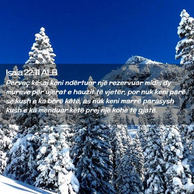 Picture 02 - Isaia 22:11 ALB - Përveç kësaj keni ndërtuar një rezervuar - Bible Verse Picture