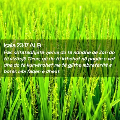 Picture 02 - Isaia 23:17 ALB - Pas shtatëdhjetë vjetve do të ndodhë që Zoti - Bible Verse Picture