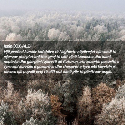 Picture 02 - Isaia 30:6 ALB - Një profeci kundër kafshëve të Neghevit: - Bible Verse Picture