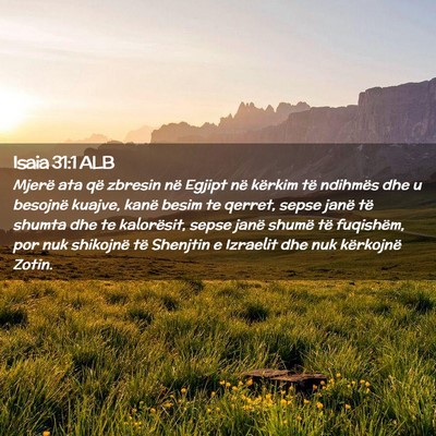 Picture 02 - Isaia 31:1 ALB - Mjerë ata që zbresin në Egjipt në kërkim të - Bible Verse Picture