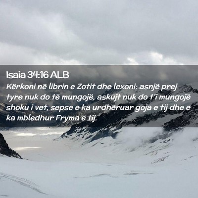 Picture 02 - Isaia 34:16 ALB - Kërkoni në librin e Zotit dhe lexoni: asnjë - Bible Verse Picture
