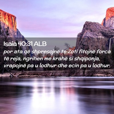 Picture 02 - Isaia 40:31 ALB - por ata që shpresojnë te Zoti fitojnë forca - Bible Verse Picture