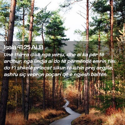 Picture 02 - Isaia 41:25 ALB - Unë thirra dikë nga veriu, dhe ai ka për të - Bible Verse Picture