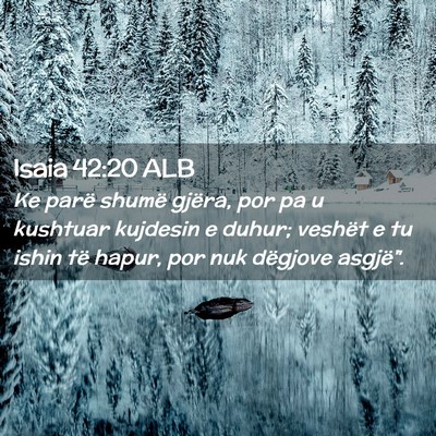Picture 02 - Isaia 42:20 ALB - Ke parë shumë gjëra, por pa u kushtuar - Bible Verse Picture