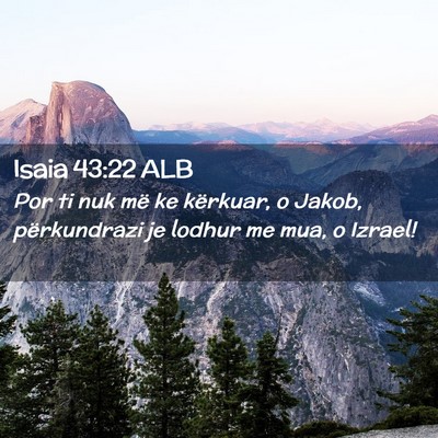 Picture 02 - Isaia 43:22 ALB - Por ti nuk më ke kërkuar, o Jakob, përkundrazi - Bible Verse Picture
