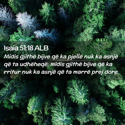 Picture 02 - Isaia 51:18 ALB - Midis gjithë bijve që ka pjellë nuk ka asnjë - Bible Verse Picture