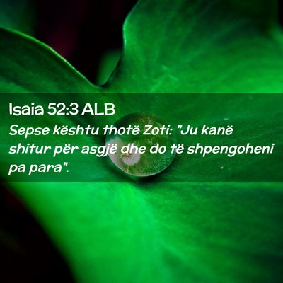 Picture 02 - Isaia 52:3 ALB - Sepse kështu thotë Zoti: 