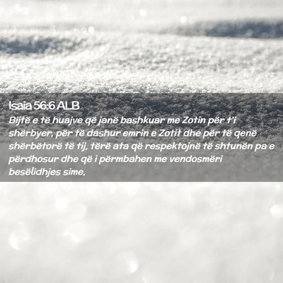 Picture 02 - Isaia 56:6 ALB - Bijtë e të huajve që janë bashkuar me Zotin - Bible Verse Picture