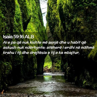 Picture 02 - Isaia 59:16 ALB - Ai e pa që nuk kishte më asnjë dhe u habit që - Bible Verse Picture