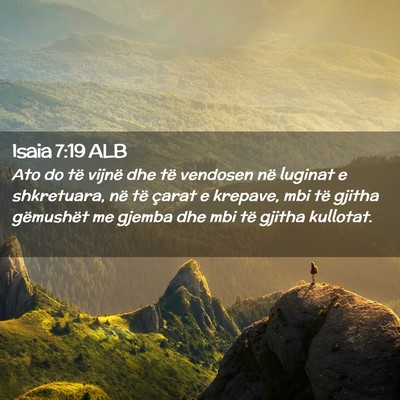 Picture 02 - Isaia 7:19 ALB - Ato do të vijnë dhe të vendosen në luginat e - Bible Verse Picture