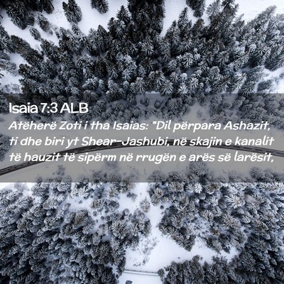 Picture 02 - Isaia 7:3 ALB - Atëherë Zoti i tha Isaias: 