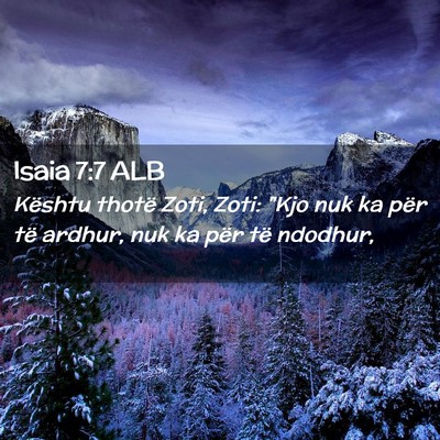 Picture 02 - Isaia 7:7 ALB - Kështu thotë Zoti, Zoti: 