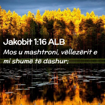 Picture 02 - Jakobit 1:16 ALB - Mos u mashtroni, vëllezërit e mi shumë të - Bible Verse Picture