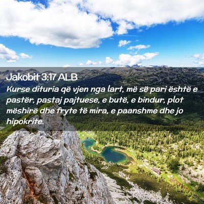 Picture 02 - Jakobit 3:17 ALB - Kurse dituria që vjen nga lart, më së pari - Bible Verse Picture