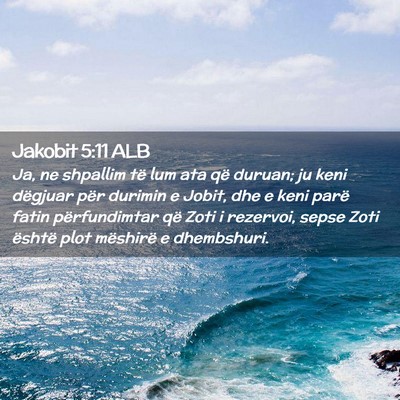 Picture 02 - Jakobit 5:11 ALB - Ja, ne shpallim të lum ata që duruan; ju keni - Bible Verse Picture