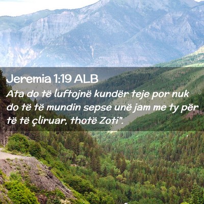 Picture 02 - Jeremia 1:19 ALB - Ata do të luftojnë kundër teje por nuk do të - Bible Verse Picture