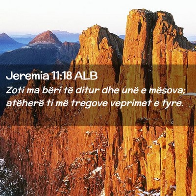 Picture 02 - Jeremia 11:18 ALB - Zoti ma bëri të ditur dhe unë e mësova; - Bible Verse Picture
