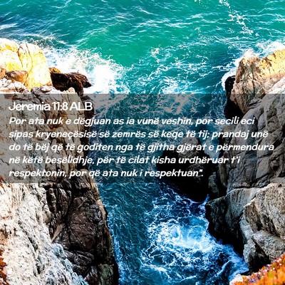Picture 02 - Jeremia 11:8 ALB - Por ata nuk e dëgjuan as ia vunë veshin, por - Bible Verse Picture