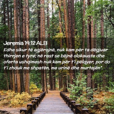 Picture 02 - Jeremia 14:12 ALB - Edhe sikur të agjërojnë, nuk kam për ta - Bible Verse Picture
