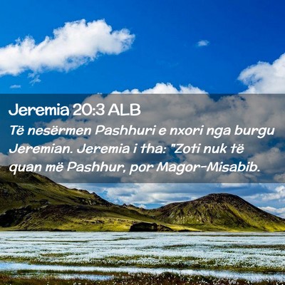 Picture 02 - Jeremia 20:3 ALB - Të nesërmen Pashhuri e nxori nga burgu - Bible Verse Picture