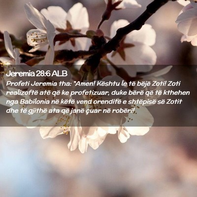 Picture 02 - Jeremia 28:6 ALB - Profeti Jeremia tha: 