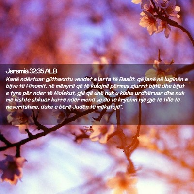 Picture 02 - Jeremia 32:35 ALB - Kanë ndërtuar gjithashtu vendet e larta të - Bible Verse Picture