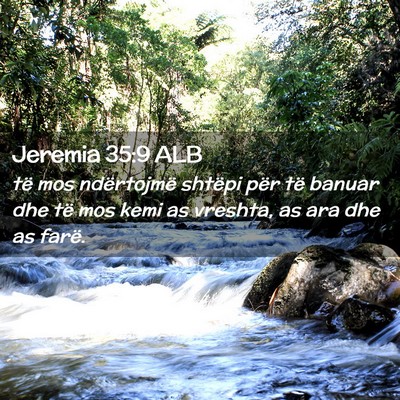 Picture 02 - Jeremia 35:9 ALB - të mos ndërtojmë shtëpi për të banuar dhe - Bible Verse Picture