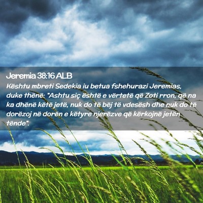 Picture 02 - Jeremia 38:16 ALB - Kështu mbreti Sedekia iu betua fshehurazi - Bible Verse Picture