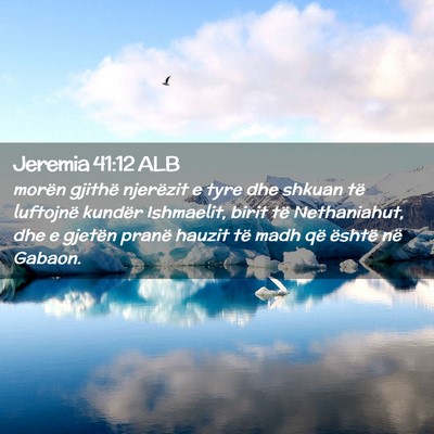Picture 02 - Jeremia 41:12 ALB - morën gjithë njerëzit e tyre dhe shkuan të - Bible Verse Picture