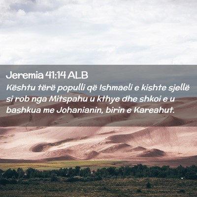 Picture 02 - Jeremia 41:14 ALB - Kështu tërë populli që Ishmaeli e kishte - Bible Verse Picture