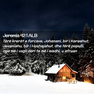 Picture 02 - Jeremia 42:1 ALB - Tërë krerët e forcave, Johanani, bir i - Bible Verse Picture